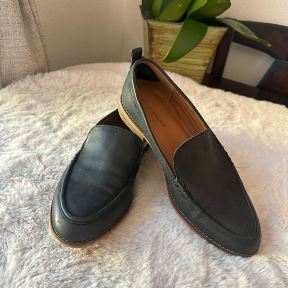 Lucky Brand Dark Leather Moccasins